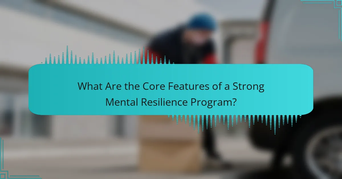 What Are the Core Features of a Strong Mental Resilience Program?