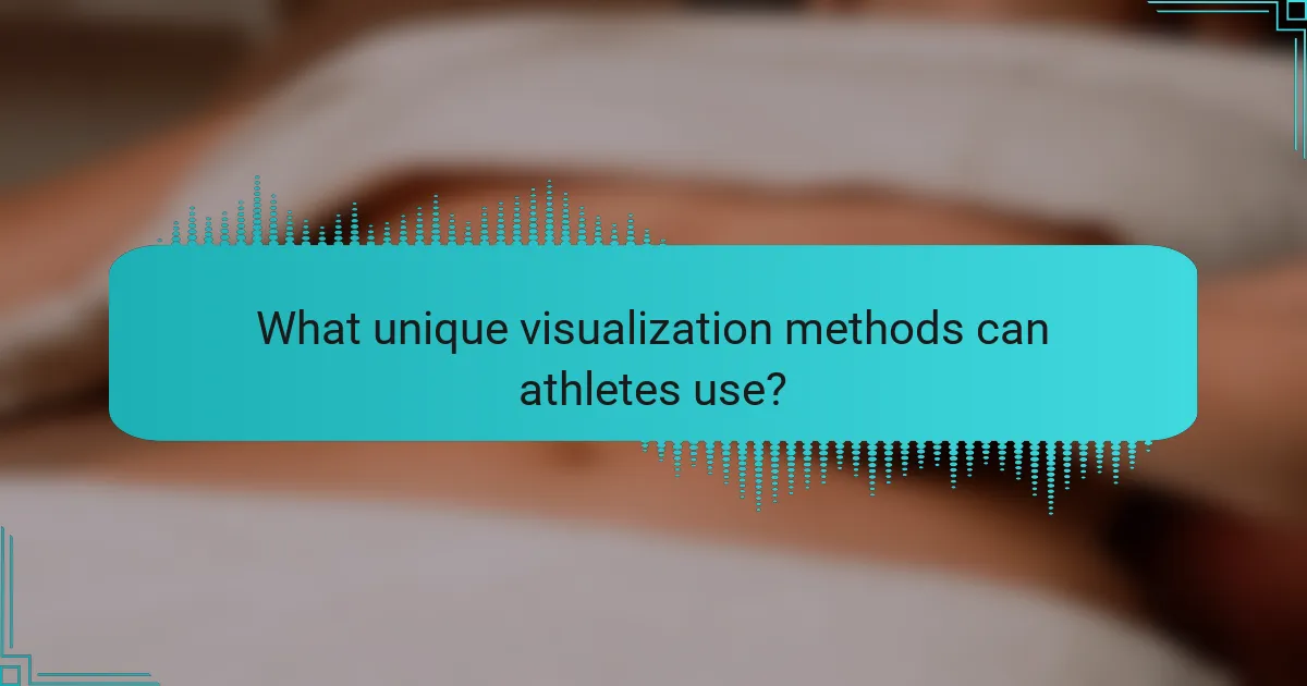 What unique visualization methods can athletes use?